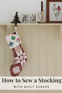 how to sew a stocking with quilt scraps