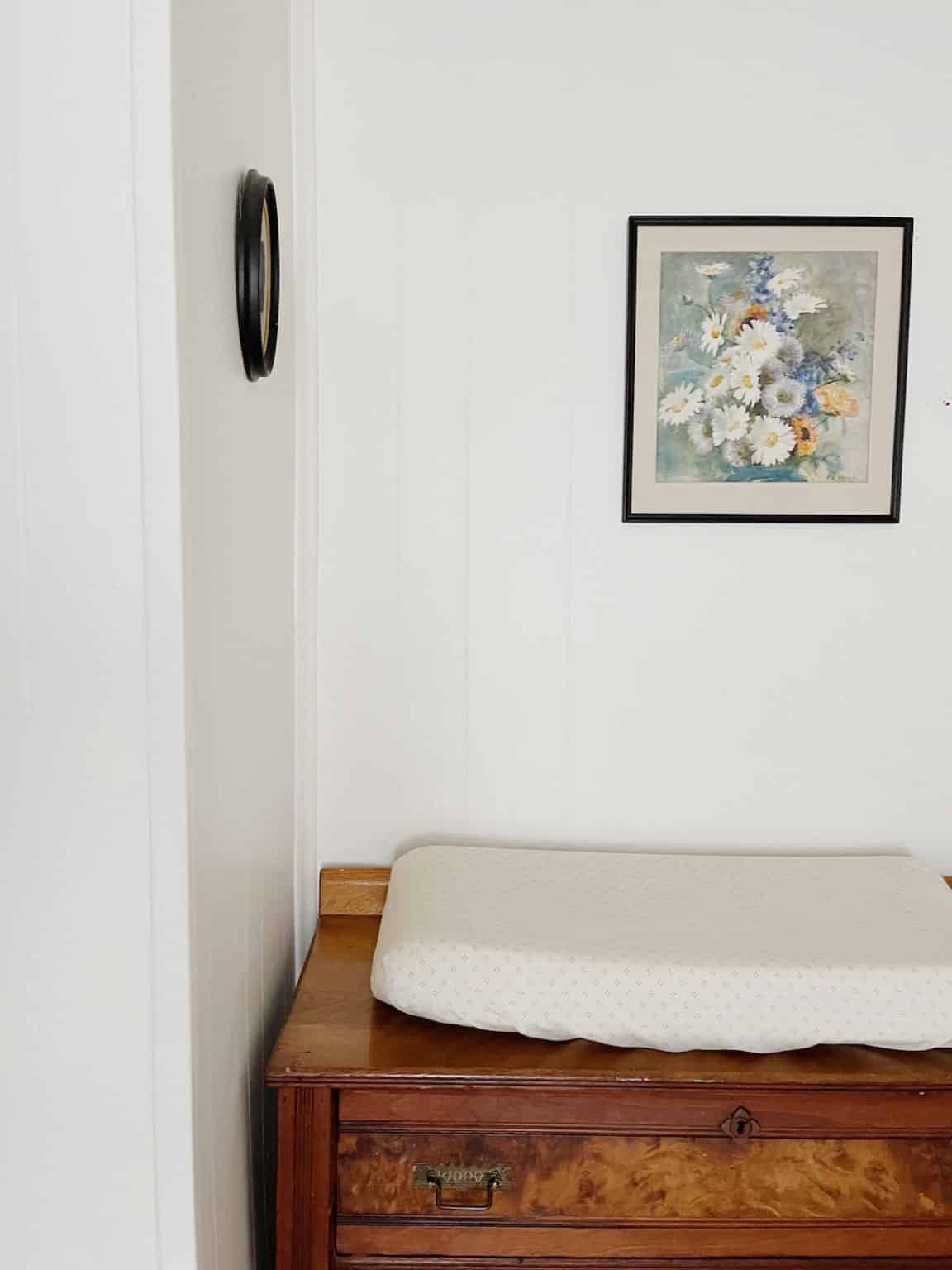 DIY Changing Pad Cover Simple Tutorial with Secondhand Fabric all