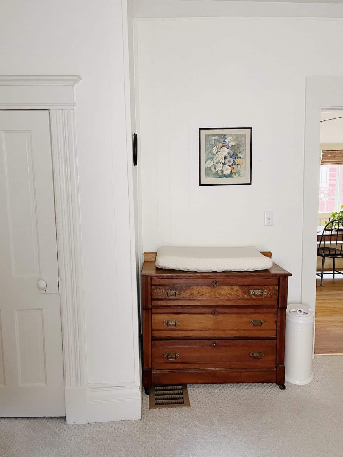 DIY Changing Pad Cover Simple Tutorial with Secondhand Fabric all